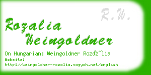 rozalia weingoldner business card